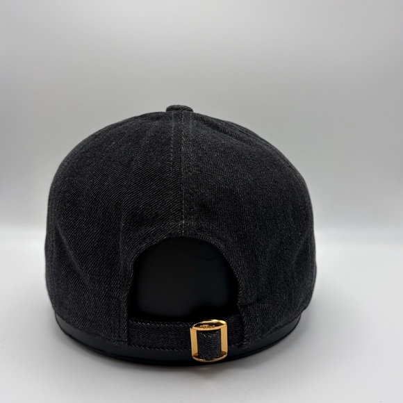 NEW Black denim embroidered baseball cap - Picture 3 of 5